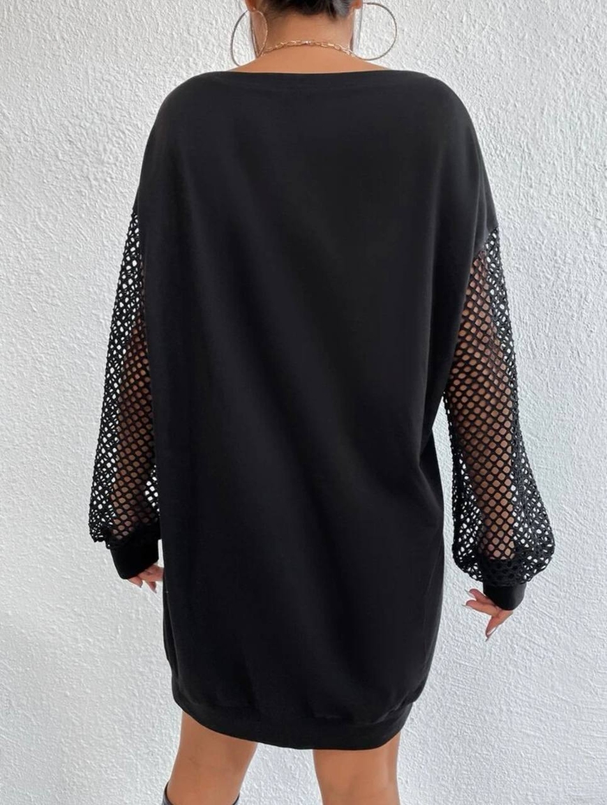 Стильна сукна-туніка чорна 270-1 фото