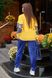 Яскравий велюровий костюм - жовтий/електрик 256-2 фото 3
