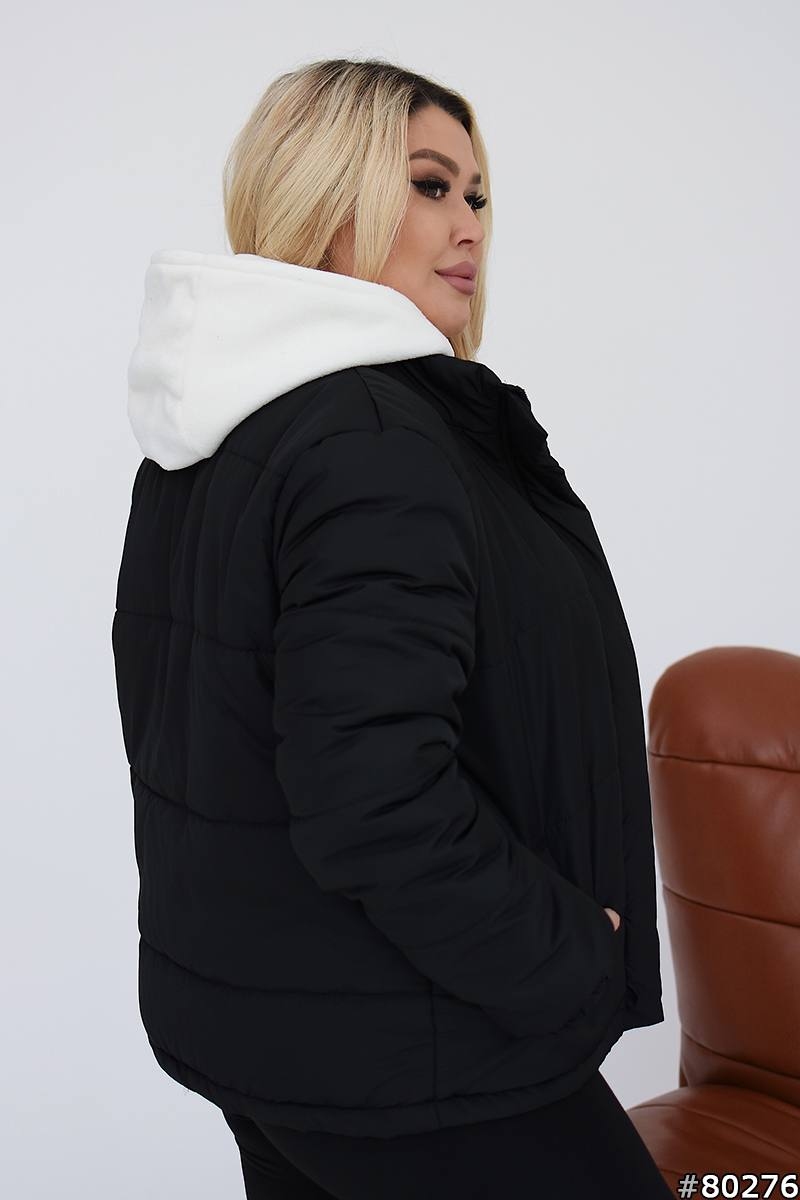 Зимова куртка чорна 1509-1 фото