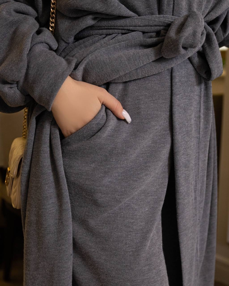 Костюм кардиган+штани сірий 1346-1 фото